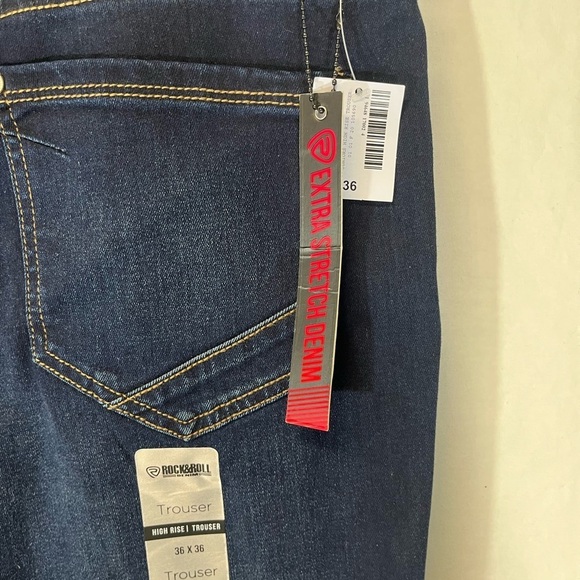 NWT Rock & Roll Denim High Rise Trouser Extra Stretch Jeans Plus Size 36 - Picture 7 of 12